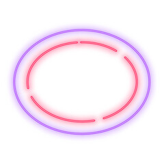 Neon Light Purple Red Oval