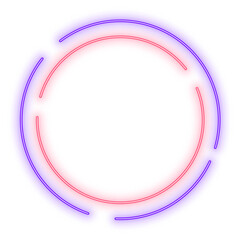 Neon Light Purple Red Circle