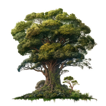 fantasy tree, wygenerowana przez AI, ilustracja drzewa bez tła