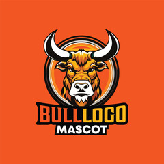 Bull Mascot Logo Design Bull Vector 
