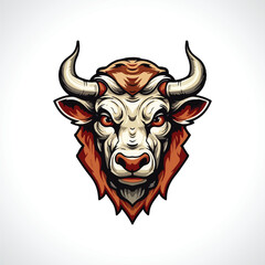 Bull Mascot Logo Design Bull Vector 