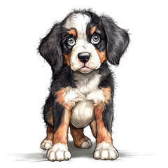 A beautiful watercolor portrait of a dog