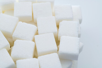Background of many sugar cubes