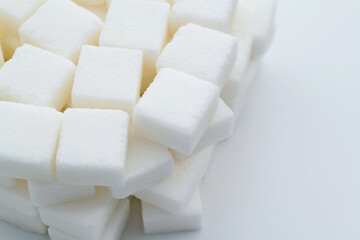 Background of many sugar cubes