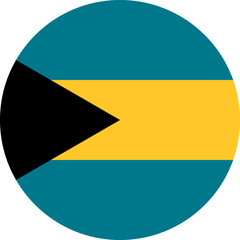 round Bahamian national flag of Bahamas, America