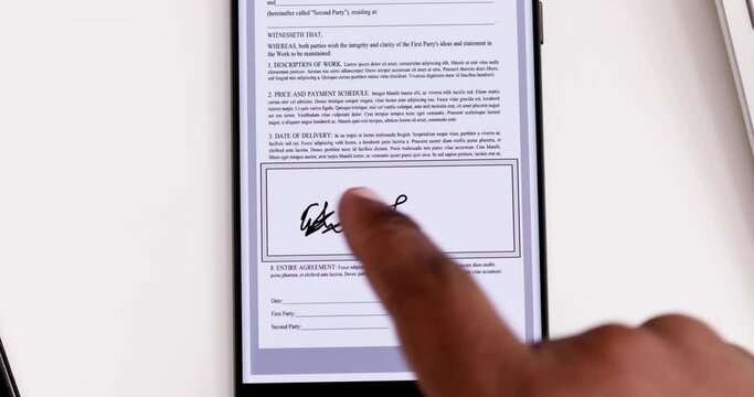 Digital Signature On Contract Document Online