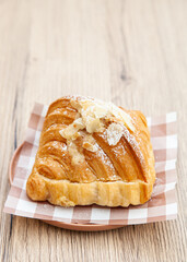 Almond croissant with almond cream filling