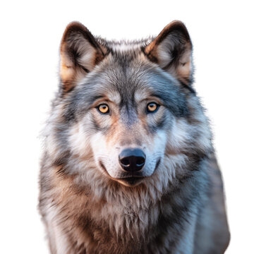 wolf is looking at me 2 -Transparent background- animal art  made with Generative AI
