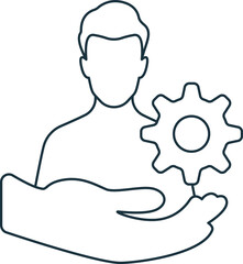 Assist icon. Monochrome simple sign from collaboration collection. Assist icon for logo, templates, web design and infographics.