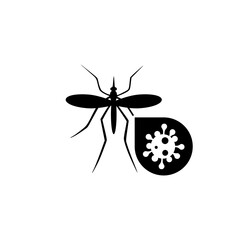 Mosquito icon isolated on transparent background