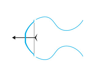 arrow logo vector illustration flat design