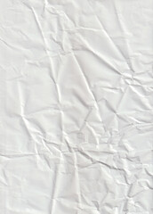 Fototapeta premium Wrinkle flat white paper background.
