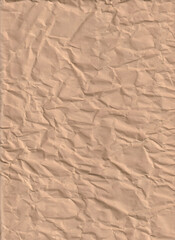 Wrinkle flat brown paper background.