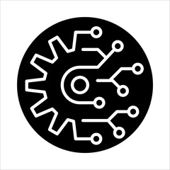 Solid vector icon for industry 4.0 which can be used various design projects.