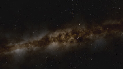 Fototapeta na wymiar Milky Way Galaxy in space Black background