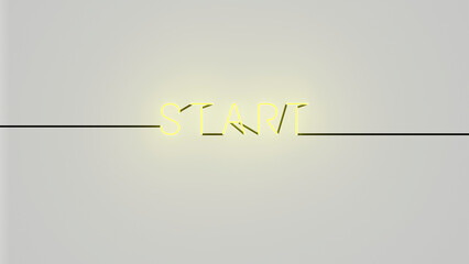 Start neón amarillo alfa.