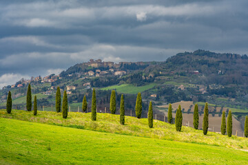 Die schöne Landschaft der Toskana in Italien