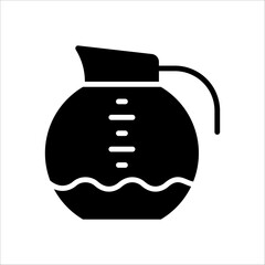 Solid vector icon for tea pot which can be used various design projects.