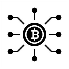 Solid vector icon for crypto banking which can be used various design projects.