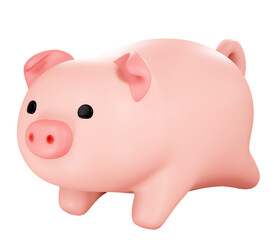 Little pig, 3d rendering illsutration.