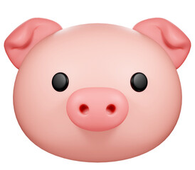 Little pig, 3d rendering illsutration.