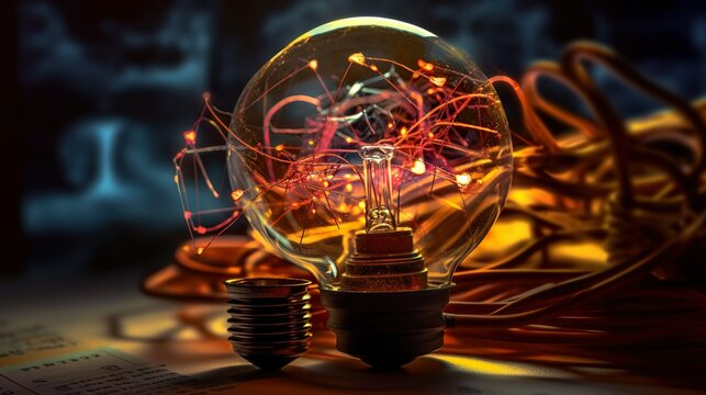 Creativity and Innovation Represented by a Light Bulb