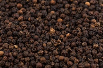 Black pepper zoomed in on