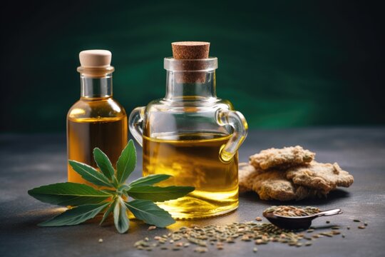 cbd oil for cooking, with recipes and ingredients, created with generative ai