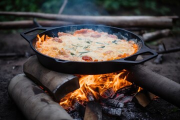 campfire cookbook, filled with recipes for camping and outdoor adventure, created with generative ai