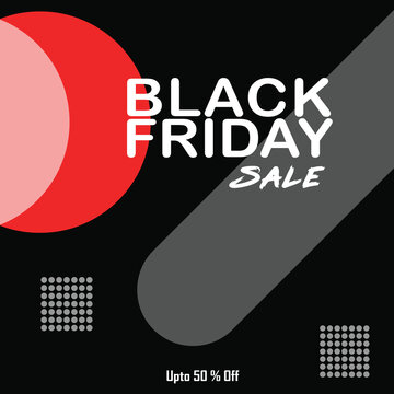 Black Friday 50 off sale Vector Poster designed