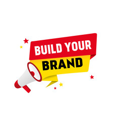 Build your brand concept design. brand for business banner, poster. Vector.