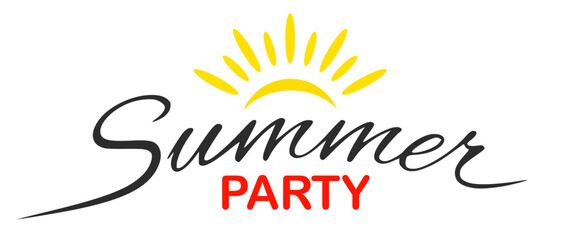 Summer graphic for use as a template for flyer or for use in web design.