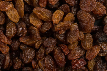Sweet raisins background