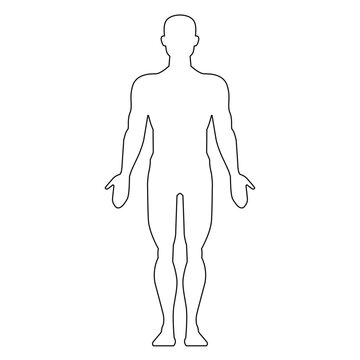 human body frontal silhouette