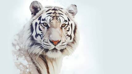 Fototapeta na wymiar Colorful tiger illustration. Generative AI