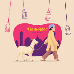 Eid al adha greeting card background template