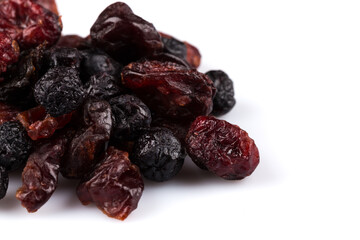 Dried cranberries, cherries and blueberries