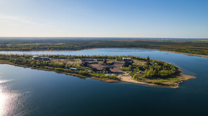 Halbinsel mit Ferropolis im Gremminer See