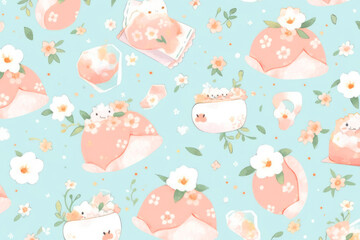 pastel cute tiny things background