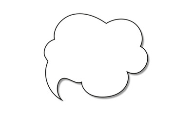 Retro empty comic speech bubbles set with black halftone shadows. Vintage design, pop art style - stock vector.