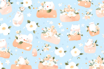 Obraz premium pastel cute tiny things background