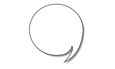 Retro empty comic speech bubbles set with black halftone shadows. Vintage design, pop art style - stock vector.