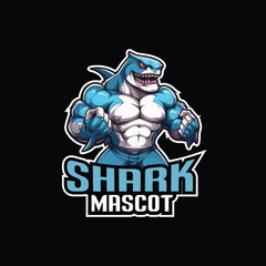 Shark Mascot Logo Design Shark Vector