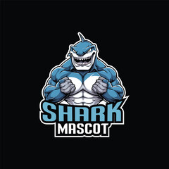 Shark Mascot Logo Design Shark Vector