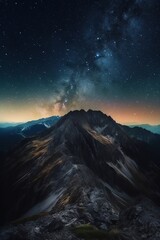 Night sky in mountains