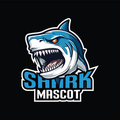 Shark Mascot Logo Design Shark Vector