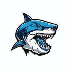 Fototapeta premium Shark Mascot Logo Design Shark Vector