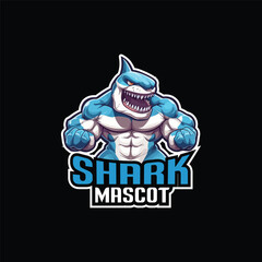 Shark Mascot Logo Design Shark Vector