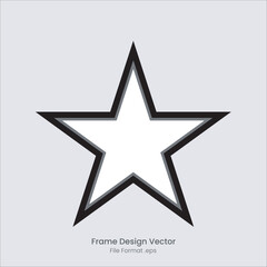 Obraz premium star black frame design template vector