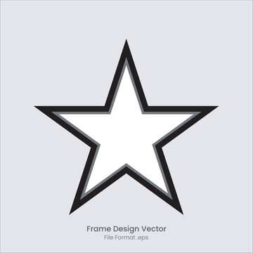 star black frame design template vector